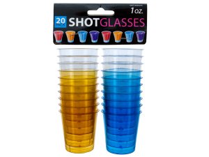 Bulk OC101 1 Oz. Clear Plastic Shot Glasses