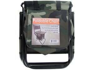 Bulk OC691 Camouflage Foldable Chair With Zipper Gear Pouch