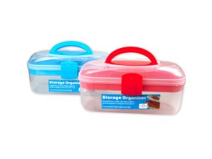 Bulk OD349 Storage Organizer Box With Handle  Removable Tray