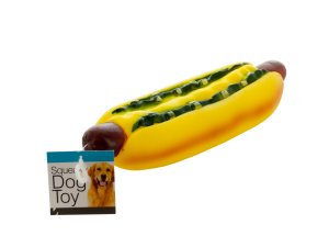 Bulk OD368 Giant Hot Dog Squeaky Dog Toy