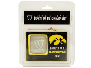 Bulk OF127 University Of Iowa Ceramic Picture Frame Ornament