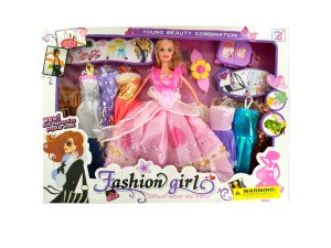 Bulk OF398 Fashion Doll With Large Wardrobe  Accessories