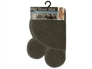 Bulk OF456 Easy Clean Paw Print Pet Bowl Mat