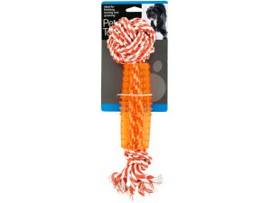 Bulk OF796 Knotted Rope Dog Toy With Textured Grip