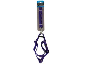 Bulk OF888 Cheetah Print Dog Leash  Adjustable Harness