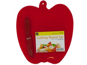 Bulk OF976 Apple Shape Cutting Boards  Knife Set