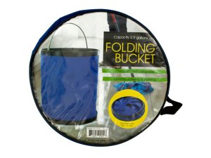 Bulk OL406 Folding Nylon Bucket With Metal Handle