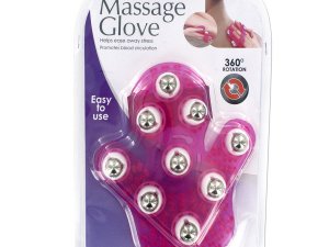 Bulk OL503 Massage Glove With Rotating Steel Balls