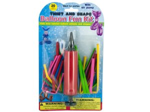 Bulk OL973 Twist  Shape Balloon Fun Kit With Pump