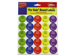 Sterling OP311 Quot;for Salequot; Round Sticker Labels