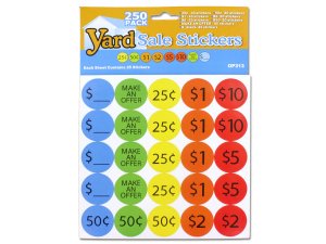 Yard OP313 Yard Sale Pricing Stickers