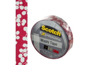 Bulk OP780 Scotch Expressions Red Holly Washi Tape