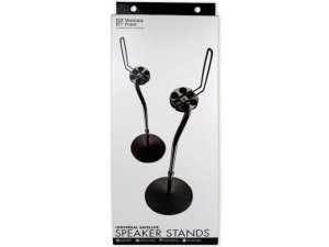 Bulk OR428 Black Universal Satellite Speaker Stands