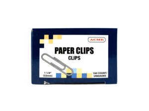 Bulk OP907 1.25quot; Paper Clips 100 Count