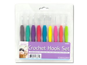 Bulk OS348 Crochet Hook Set With Colored Handles