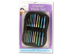 Bulk OS356 Aluminum  Steel Crochet Hooks Set With Case