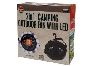 Bulk OS900 2 In 1 Camping Outdoor Fan With Led Light