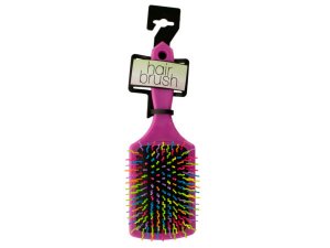 Bulk OS947 Rainbow Square Paddle Hair Brush