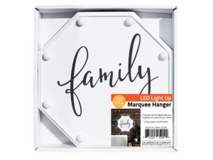 Bulk OT041 Family Led Marquee Hanging Wall Sign