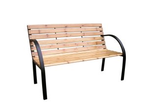 Bulk OT059 Solid Wood  Steel Park Bench