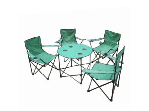 Bulk OT061 Folding Camping Table  Chairs Set With Carry Bag