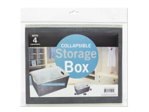 Bulk OT350 Collapsible Storage Box With 4 Compartments