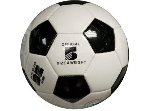 Bulk OT495 Size 5 Black  White Glossy Soccer Ball