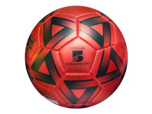 Bulk OT497 Size 5 Metallic Red  Black Soccer Ball