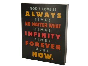 Bulk OT663 God039;s Love Is Infinite Box Print Wall Art