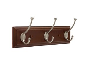 Bulk OT736 Liberty Cocoa  Satin Nickel Pilltop Rail With 3 Hooks