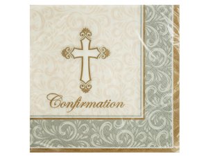 Bulk PB563 Divinity Confirmation Beverage Napkins