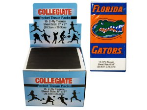 Bulk PB646 Florida Gators Pocket Tissues Countertop Display