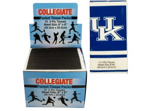 Bulk PB649 University Of Kentucky Pocket Tissues Countertop Display