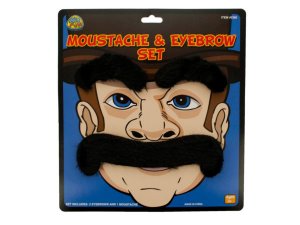 Bulk PC344 Novelty Moustache  Eyebrows Set