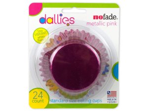 Bulk PC844 Dallies No Fade Metallic Pink Baking Liner 24 Pack