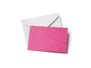 Bulk PC873 10 Count Pink Leopard Notecards  Envelopes Set