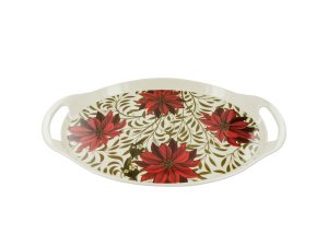 Bulk SC213 Poinsettia Serving Tray Set