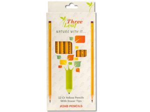 Bulk SC153 Yellow 2hb Pencils With Eraser Tips