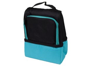 Bulk SC575 Aqua  Black Insulated Lunch Bag