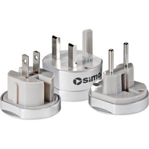 Sima SIP-3 Sima(r) Sip-3 International Compact Travel Power Plug Set