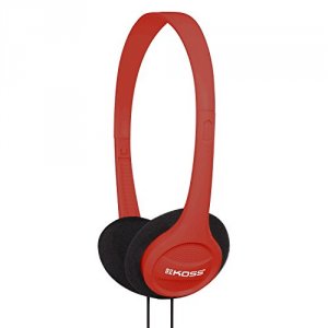 Koss KPH7R Headphone, , Portable On Ear, Red, 4ft Cable