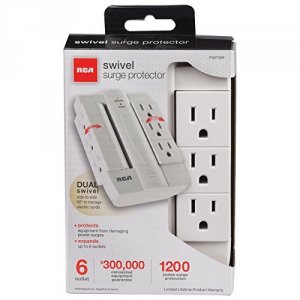 Rca PERCAPSWTS6 (r) Pswts6r 6-outlet Swivel Surge Protector