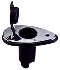 Perko 1048P00DP Threaded Collar Pole Light Mounting Base - 2 Pin - Chr