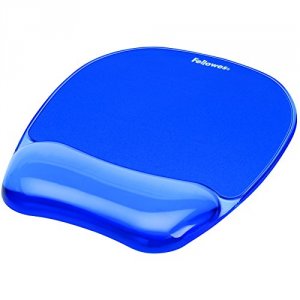 Fellowes VEK 91141 Crystalsreg; Gel Mousepadwrist Rest - Blue - 0.75 X