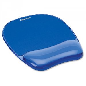 Fellowes VEK 91141 Crystalsreg; Gel Mousepadwrist Rest - Blue - 0.75 X