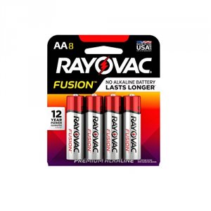 Rayovac PERVC8158TFUSK Fusion Advanced Alkaline Aa Batteries - 8 Pack