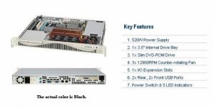 Supermicro CSE-512F-520B Sc512f-520b - Server Chassis - Rack-mountable