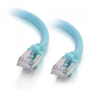 C2g 00977 6in Cat6a Aqua Snagless Stp