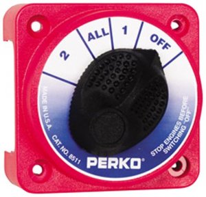 Perko 8511DP Compact Medium Duty Battery Selector Switch Wo Key Lock