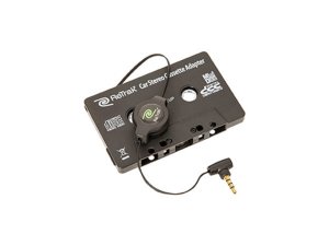 Bulk EN301 Retractable Black Stereo Cassette Adapter With Mic